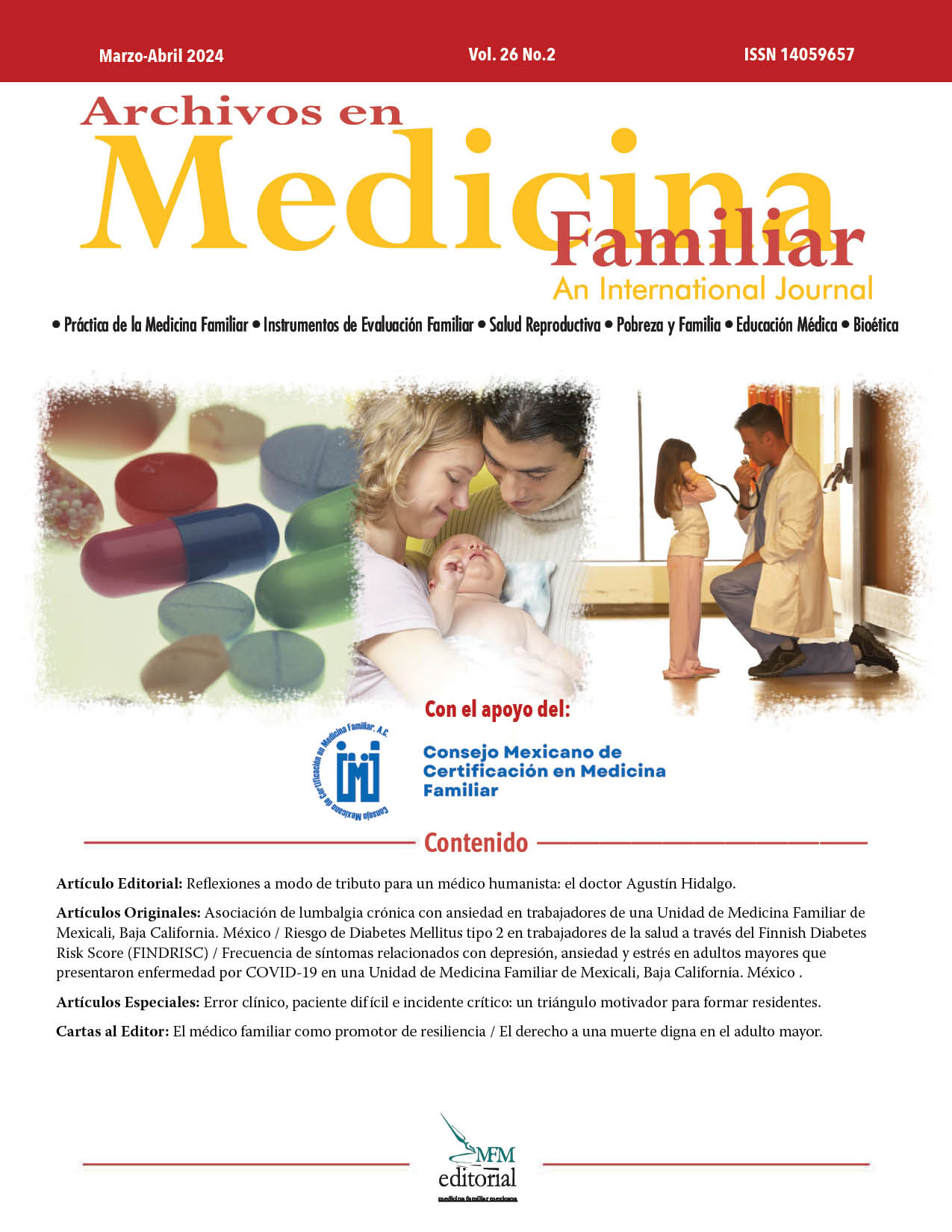 					View Vol. 26 No. 2 (2024): Archivos en Medicina Familiar
				