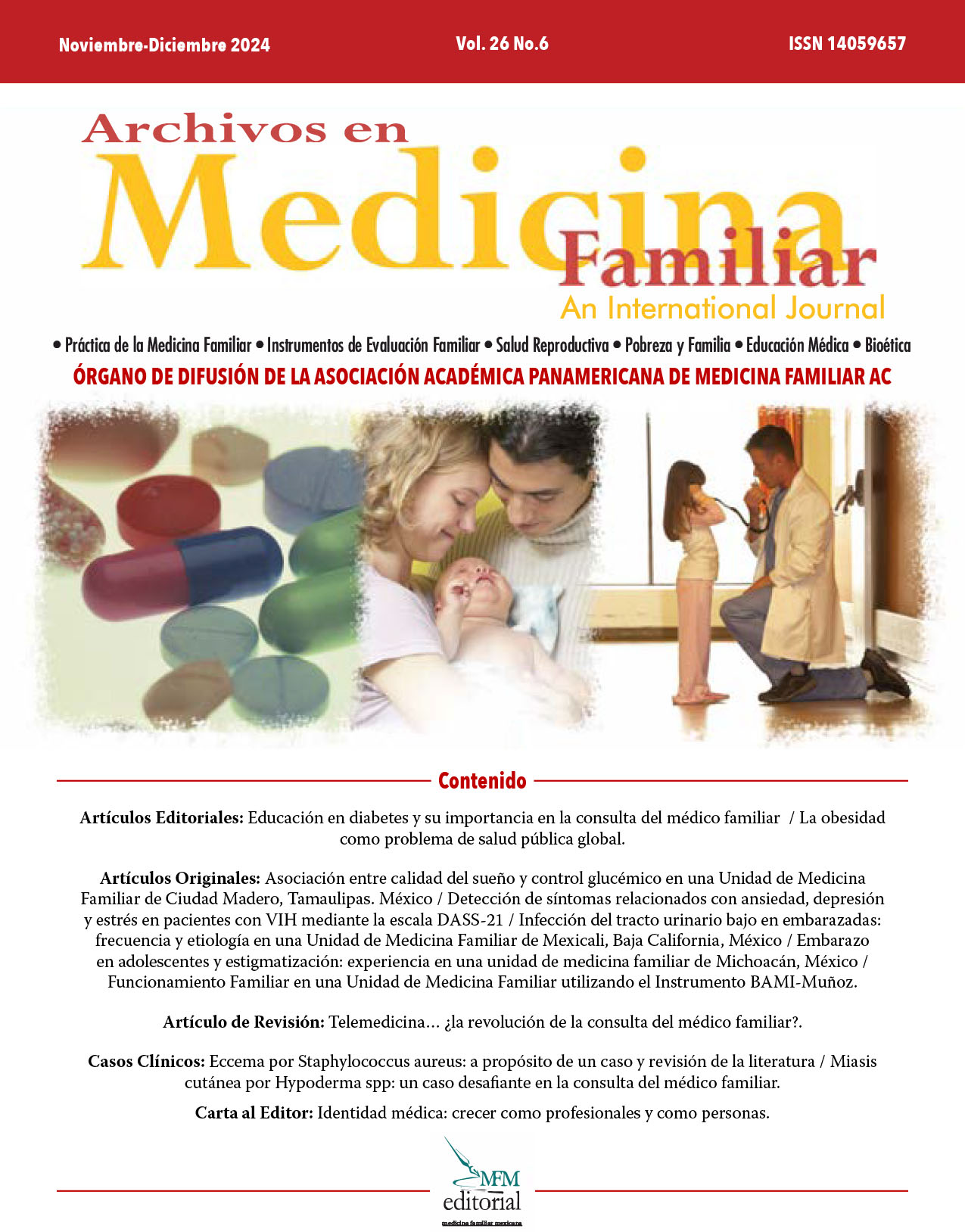 					Ver Vol. 26 Núm. 6 (2024): Archivos en Medicina Familiar
				